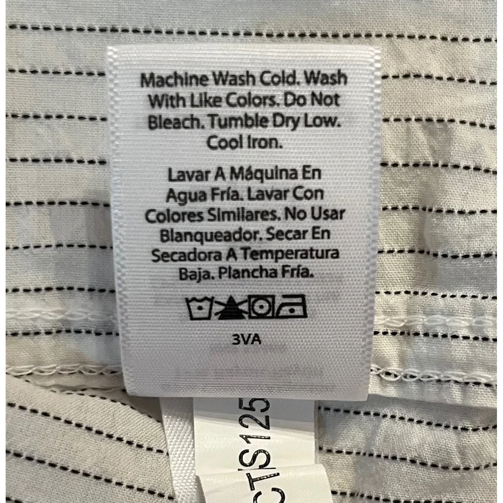 Free Assembly Men's FA Seersucker Button Down Shirt White Size 3XL‎